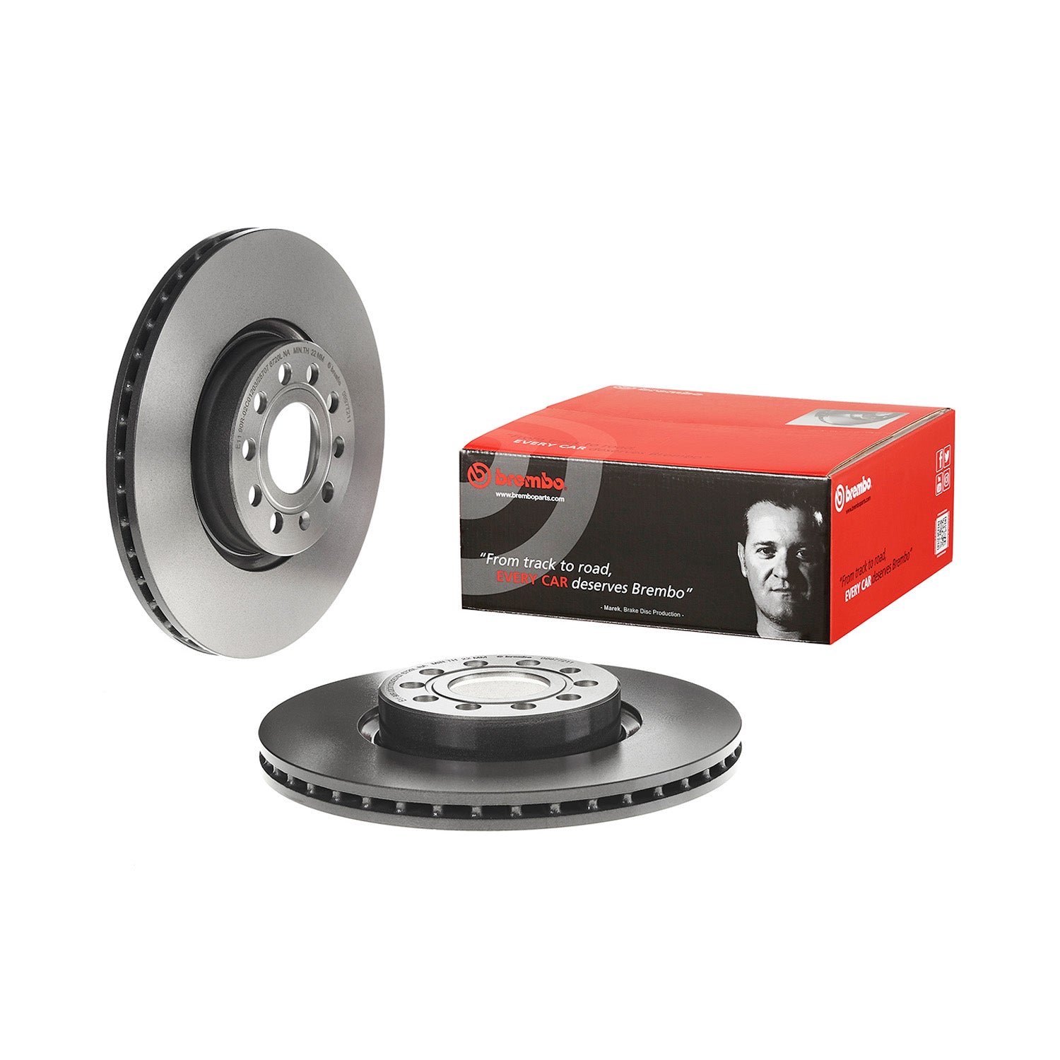 Brembo Front Premium Brake Rotor Set - VW Golf GTI MK7/7.5 (NON-PP) - Motorious Performance