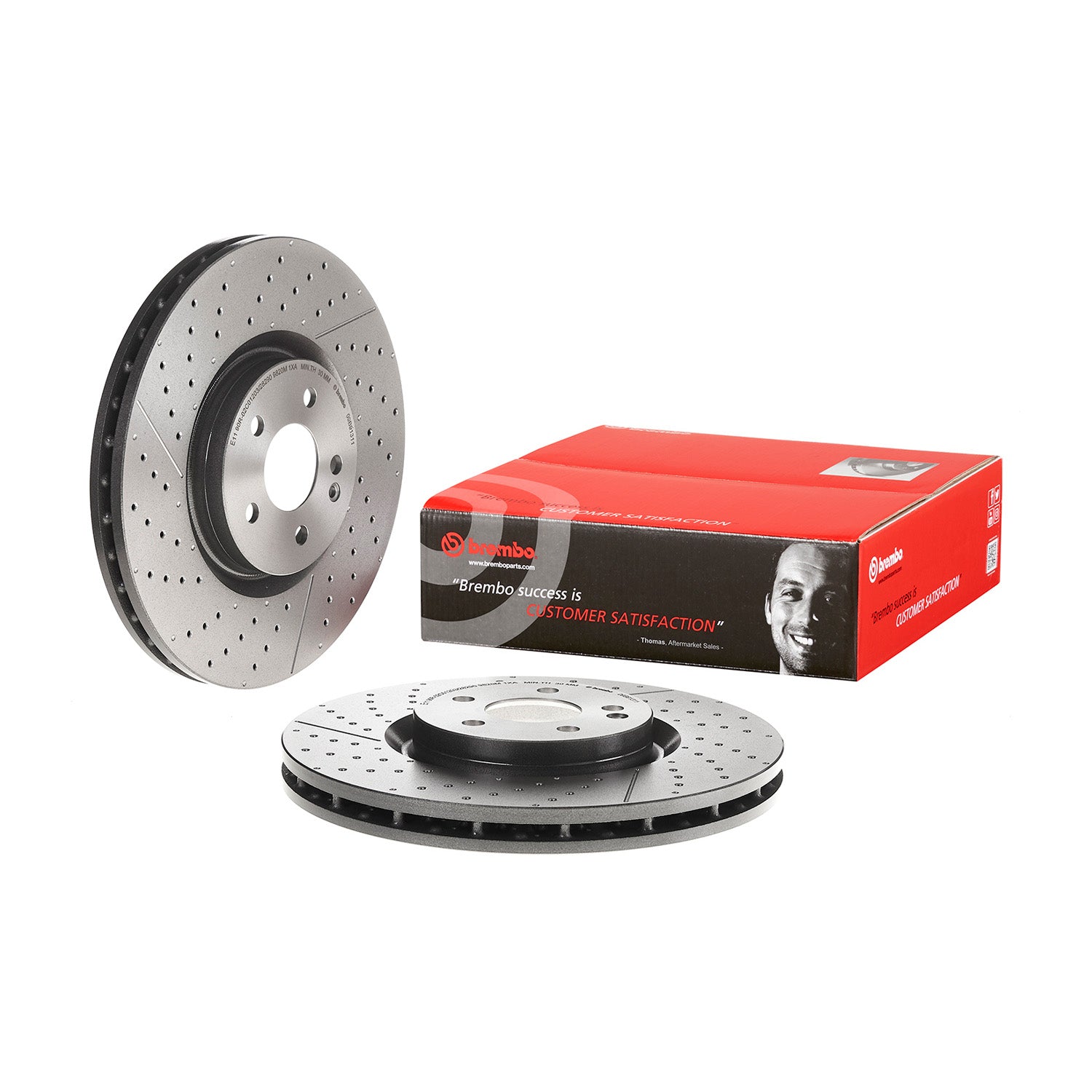 Brembo Front Premium Brake Rotor Set - Mercedes A45/CLA45/GLA45 AMG - Motorious Performance