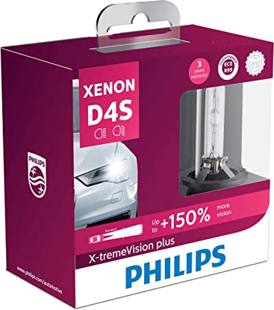 Philips X-tremeVision +150% Xenon Headlight Globe - D4S - PAIR