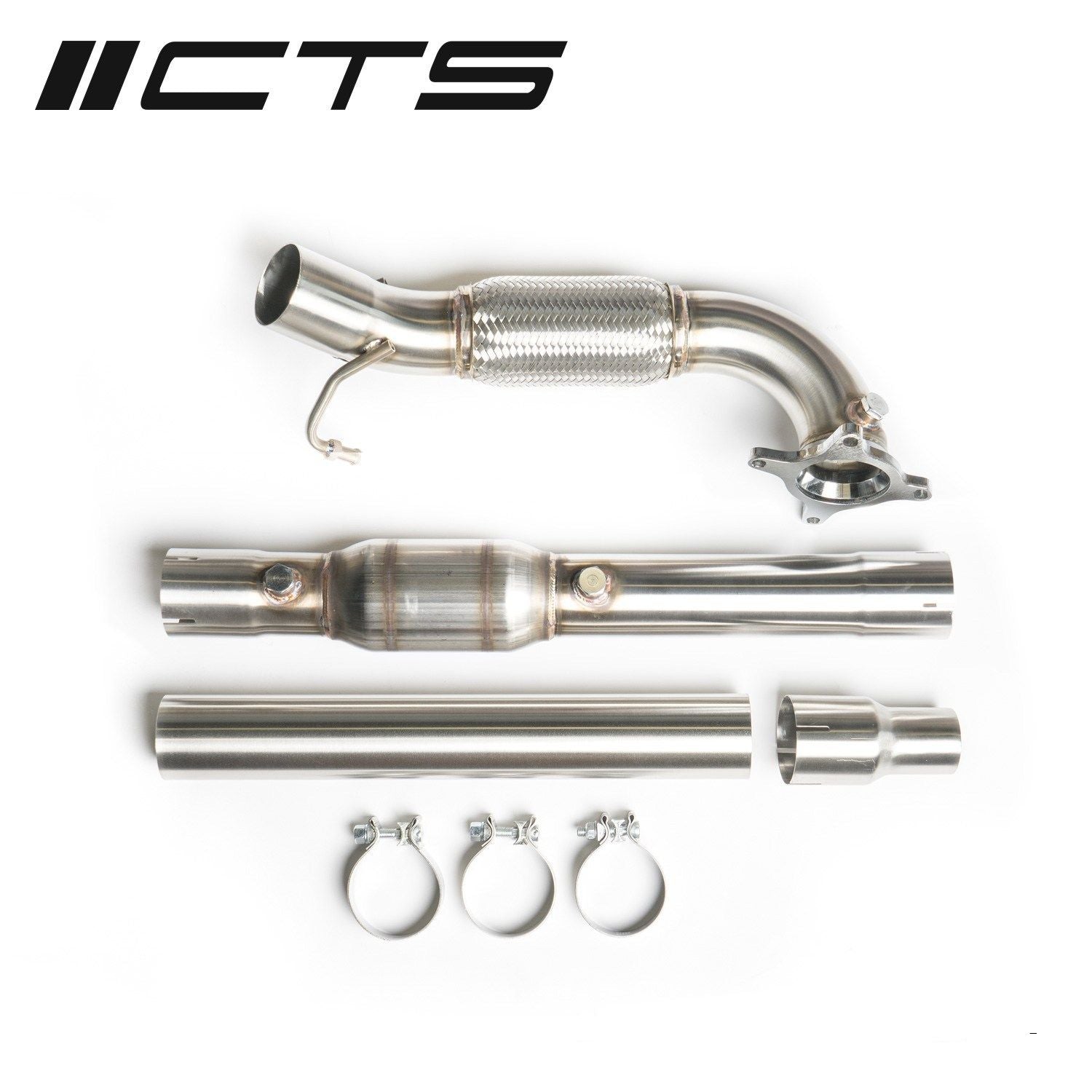 CTS TURBO MK5/6 GTI, A3 2.0T FWD DOWNPIPE w/Catalytic Converter - Motorious Performance
