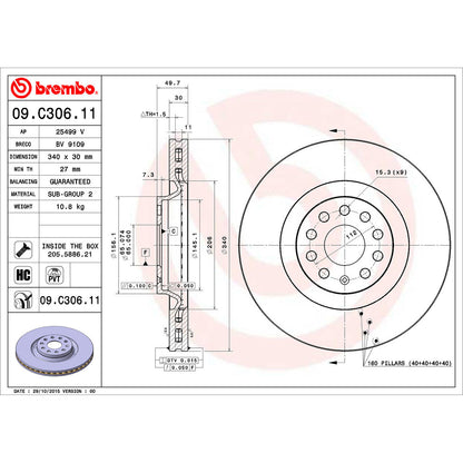 Brembo Front Premium Brake Rotor Set - VW Golf GTI/R MK7/7.5 & AUDI S3 8V/8.5V