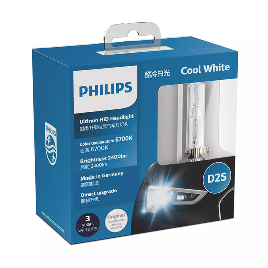 Philips Ultinon Pure White Xenon Headlight Globe - D2S - PAIR