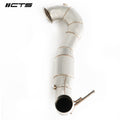 CTS High Flow Catted 3.5" Downpipe - Mercedes A45/CLA45/GLA45 AMG M133 - Motorious Performance