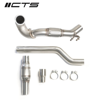 CTS High Flow Catted 3.5" Downpipe (AWD) - VW Golf R MK7/7.5 Audi S3 8V