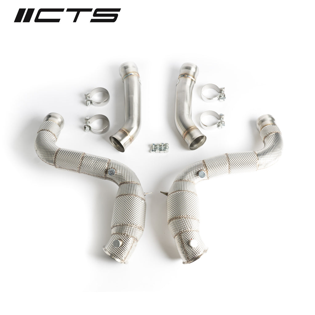 CTS High Flow Catted Downpipe - Mercedes C63S AMG A205/C205/S205/W205 - Motorious Performance