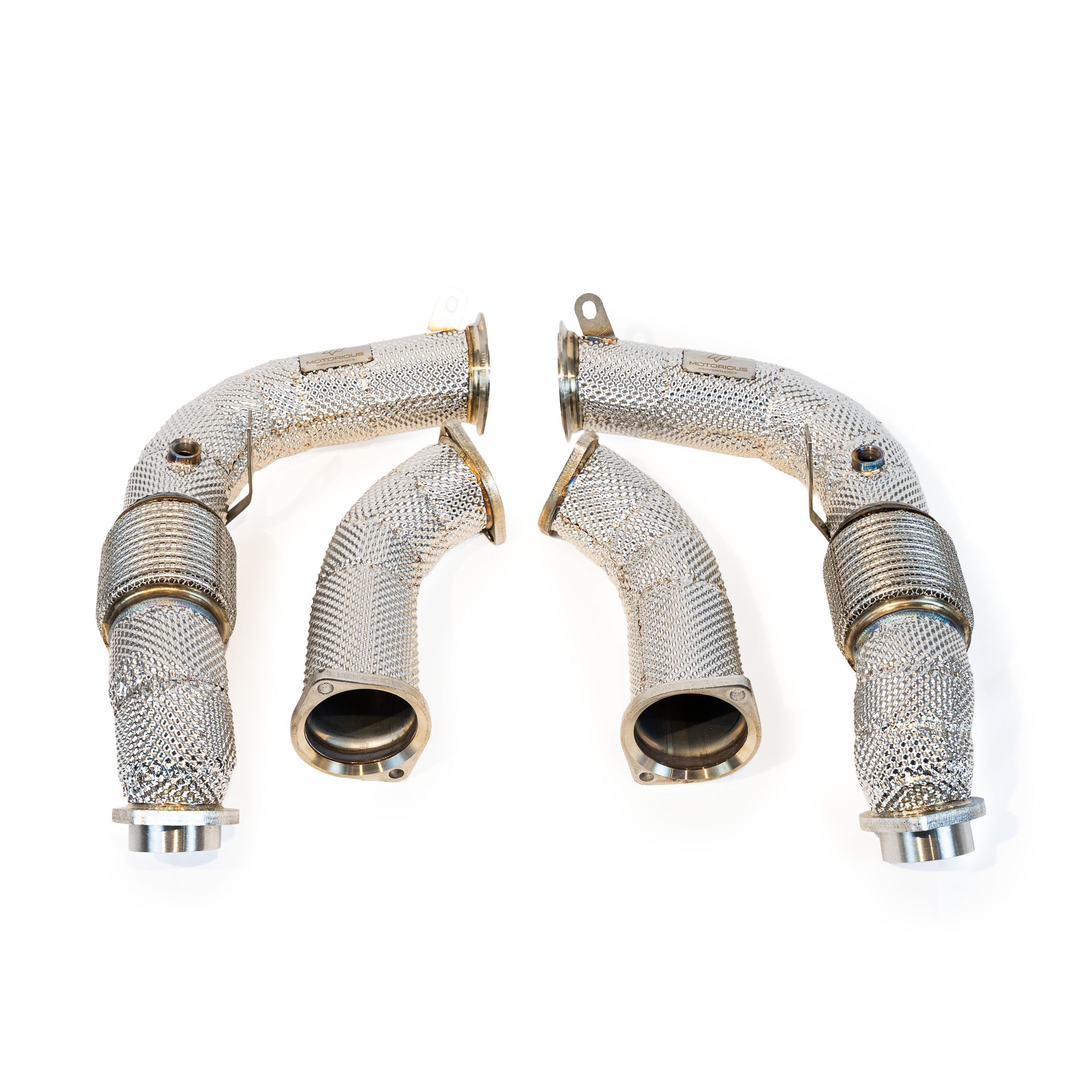 Motorious Performance Catless 3" Downpipe W/Heatshield - BMW X5M X6M F95/F96 LCI 2024+