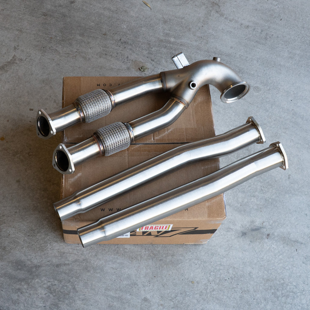 Motorious Performance Catless Downpipe & Midpipe Kit - Audi 8.5V/8Y RS3 8V RS3, 8S TTRS - Motorious Performance