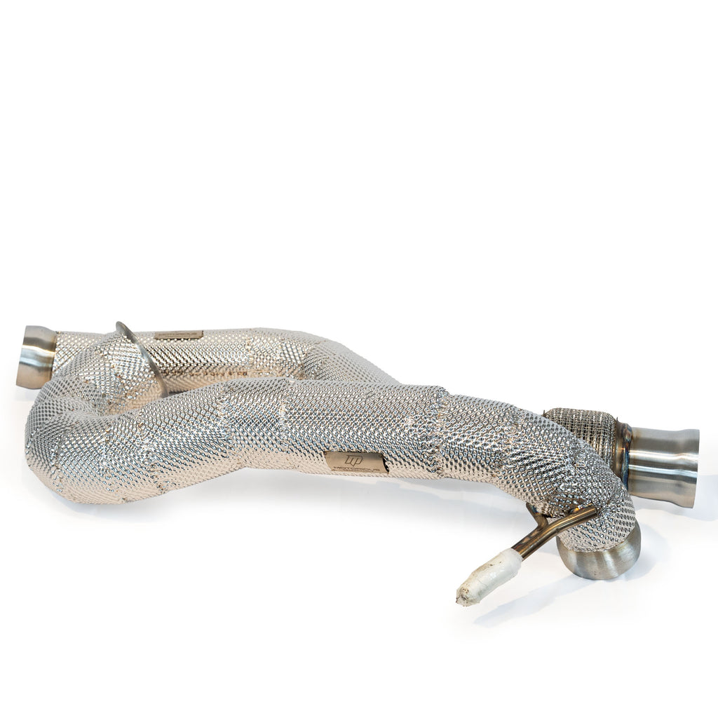Motorious Performance Catless 3.5" Downpipe W/Heatshield -  Mercedes A45/CLA45/GLA45 AMG M133 - Motorious Performance