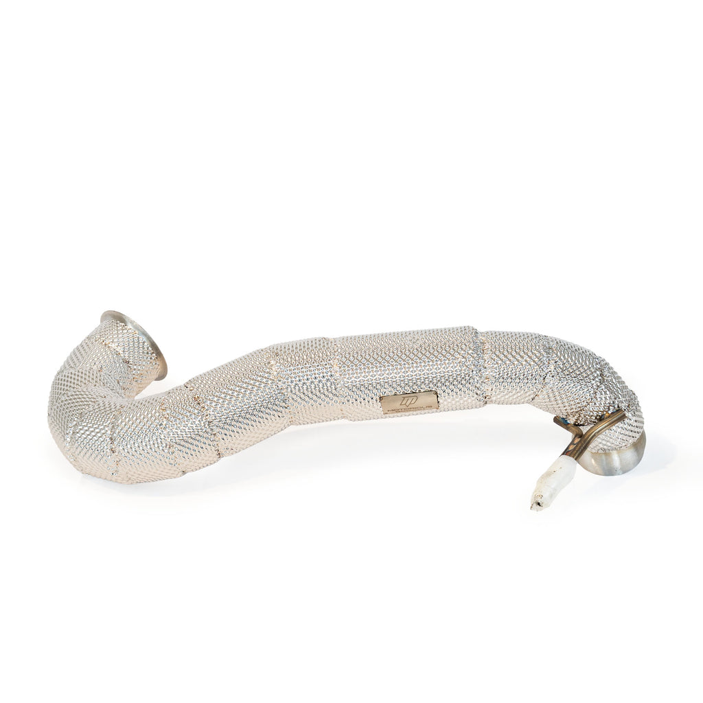 Motorious Performance Catless 3.5" Downpipe W/Heatshield -  Mercedes A45/CLA45/GLA45 AMG M133 - Motorious Performance