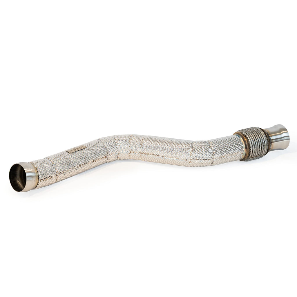 Motorious Performance Catless 3.5" Downpipe W/Heatshield -  Mercedes A45/CLA45/GLA45 AMG M133 - Motorious Performance