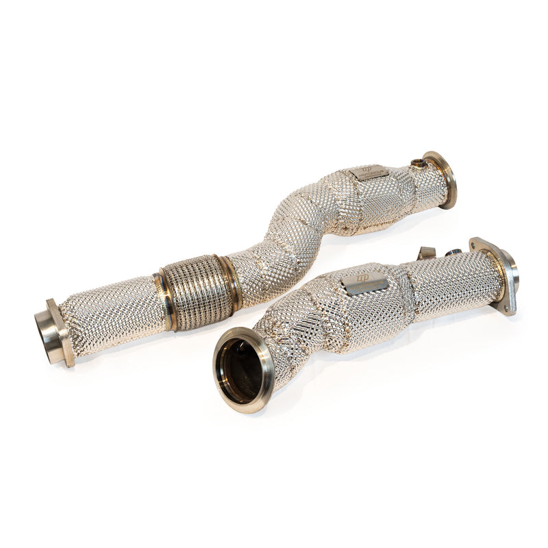 Motorious Performance Catted 3" Downpipe W/Heatshield - BMW S58 M2 M3 M4 G87/G80/G82 - Motorious Performance