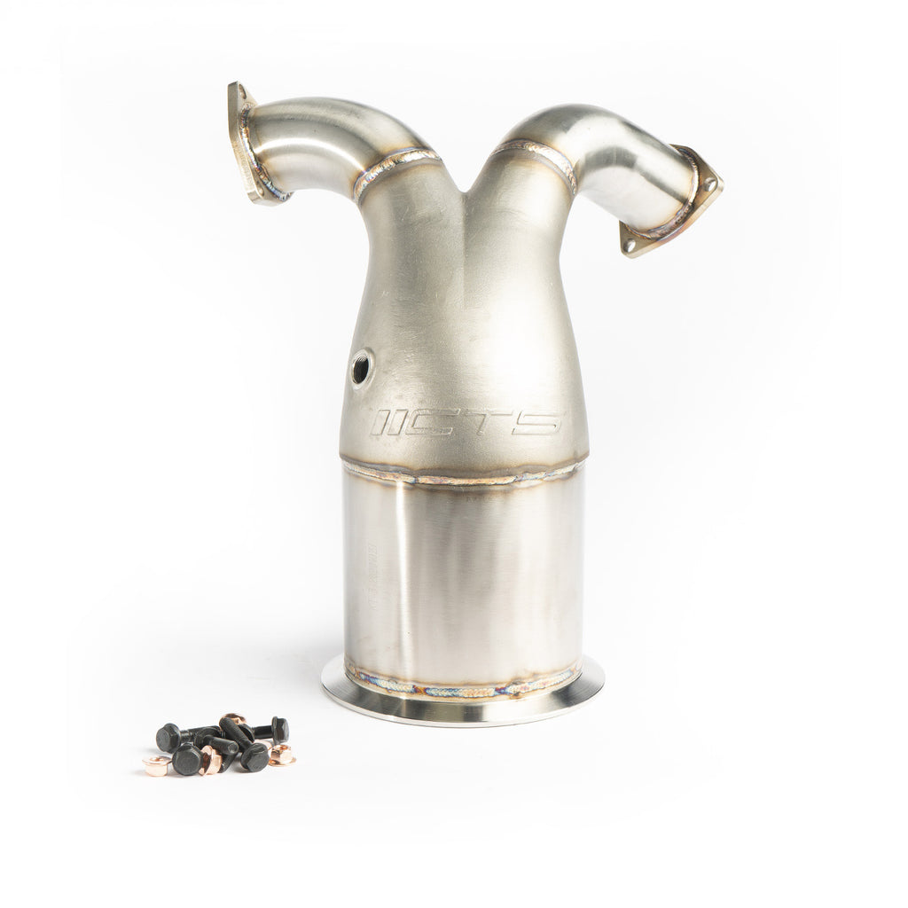 CTS High Flow Catted 3.5" Downpipe - Audi S4 S5 B9 3.0T - Motorious Performance