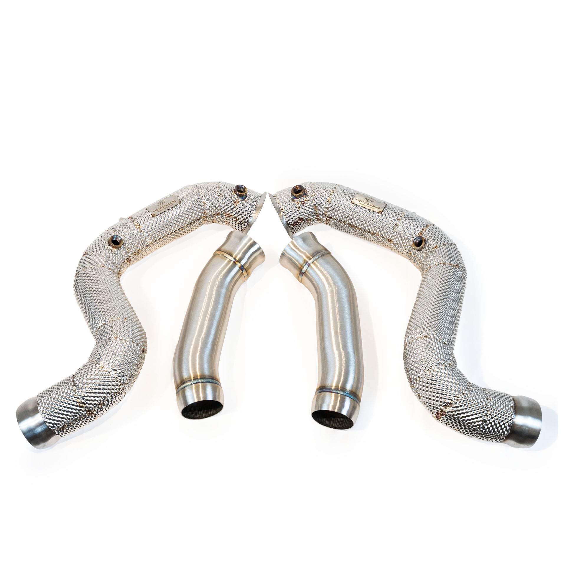 Motorious Performance Catless 3" Downpipe W/Heatshield -  Mercedes C63S AMG A205/C205/S205/W205 - Motorious Performance