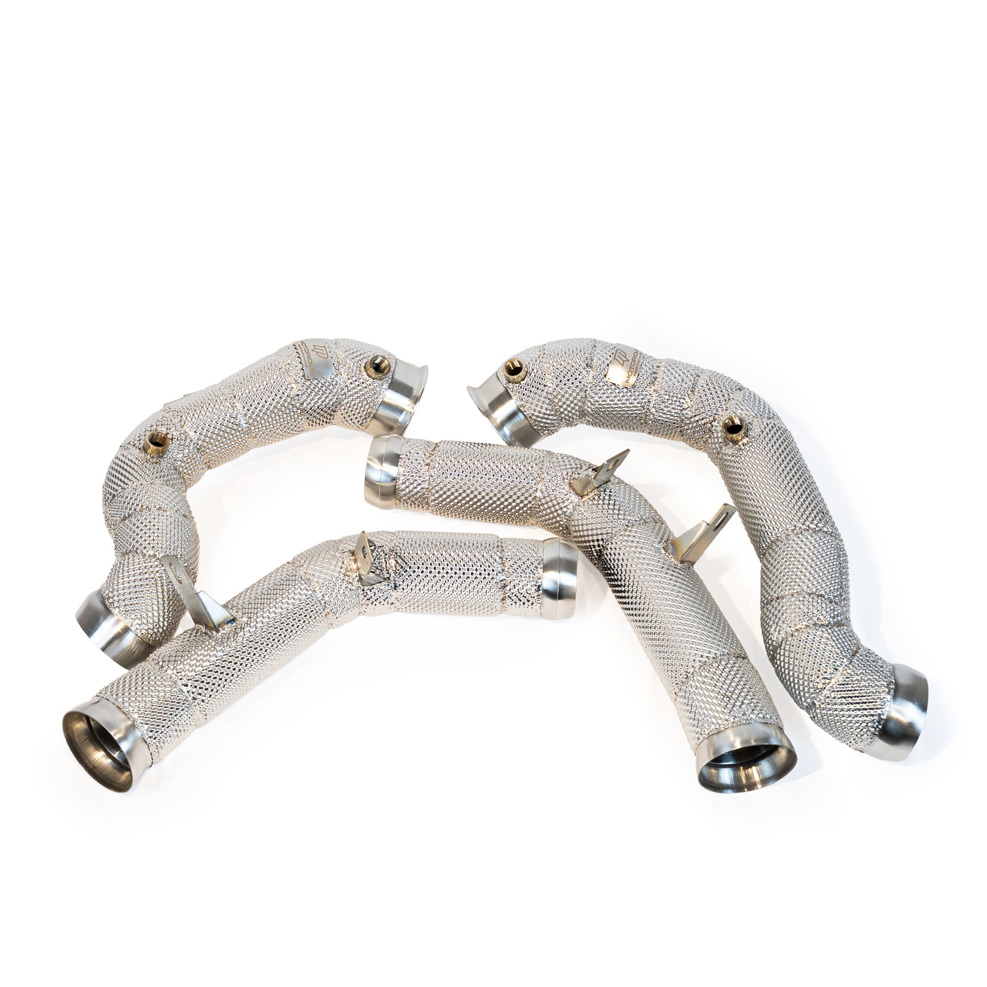 Motorious Performance Catless 3" Downpipe W/Heatshield - Mercedes E63S AMG W213 - Motorious Performance